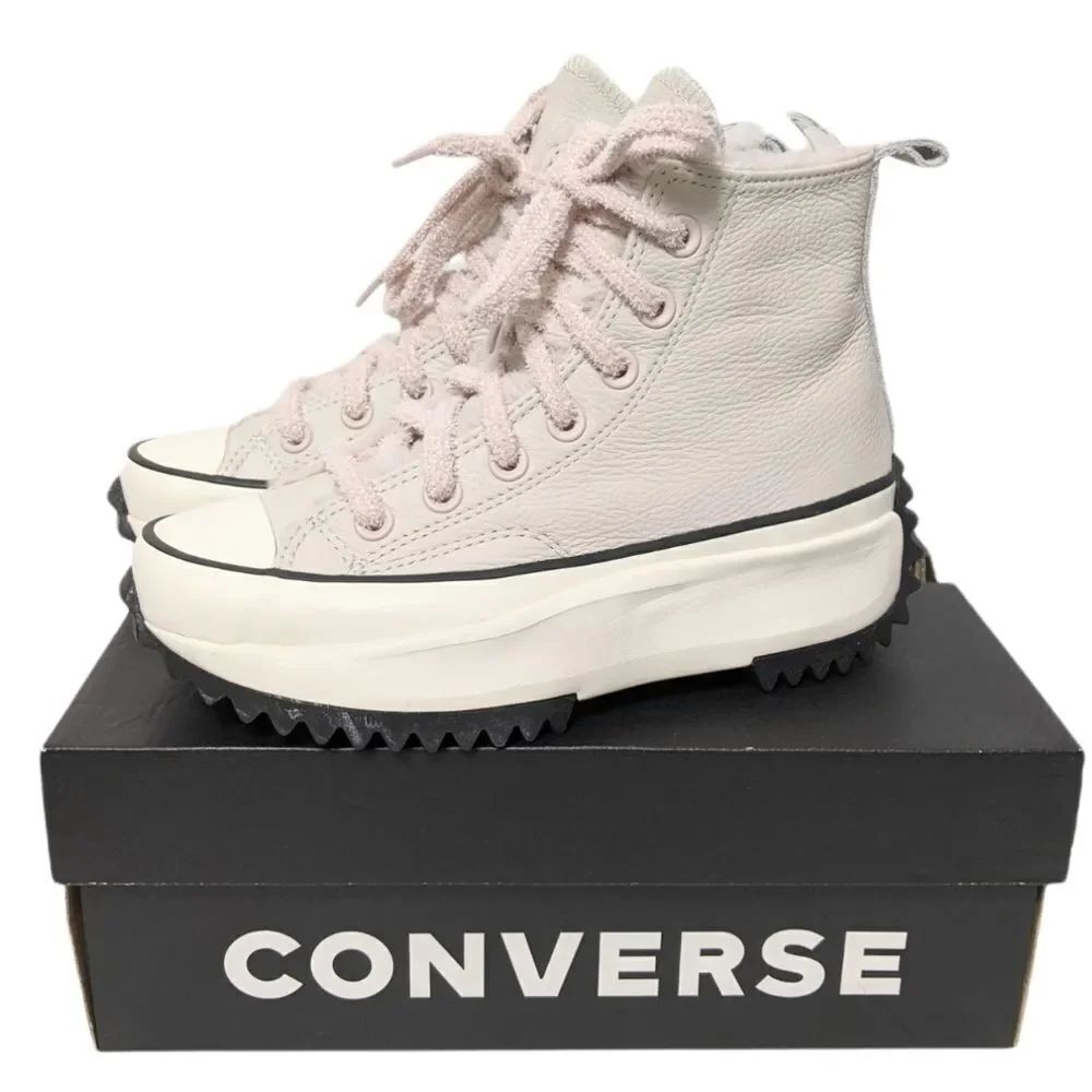 NIB CONVERSE Run Star Hike Hi Cozy Club Leather Sneakers 4.5 - Picture 4 of 9